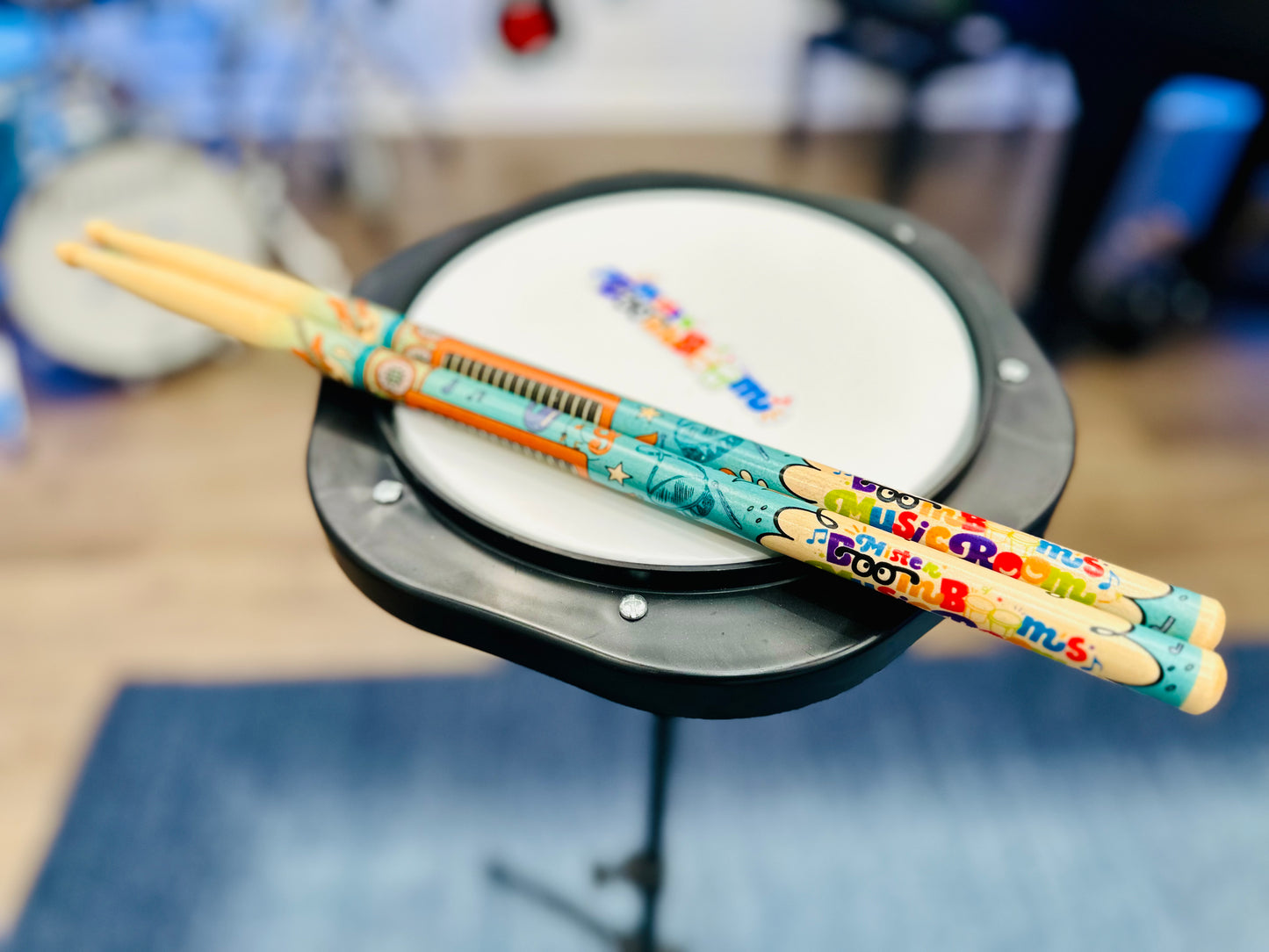 Mister Boom Boom Practice Drum Pad with Sticks